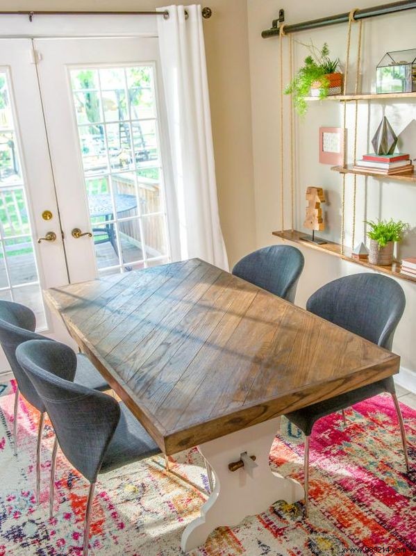 How To Over a Dining Table With Hardwood Floors