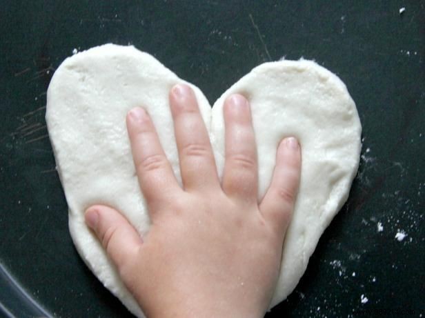 How to make children s handprints with salt dough
