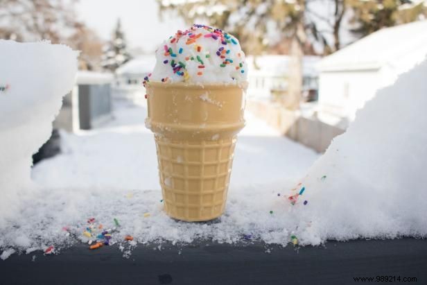 How to make snow ice cream