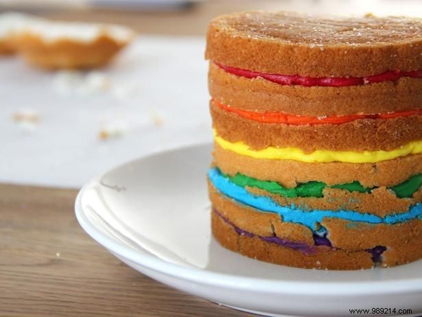 How to make the easiest rainbow cake ever
