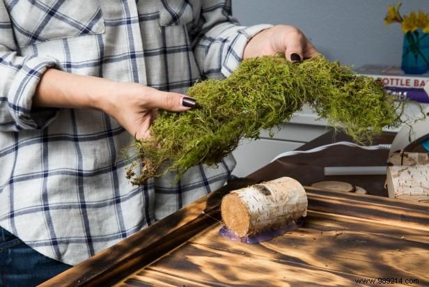 How to make wall art with moss and wood
