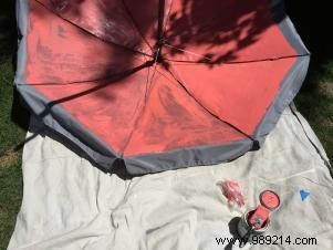 How to paint a watermelon pattern on an outdoor umbrella