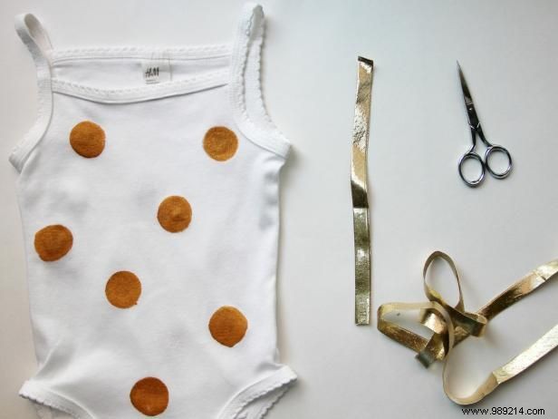 How to Paint Polka Dots on a Baby Onesie
