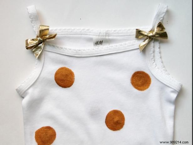 How to Paint Polka Dots on a Baby Onesie