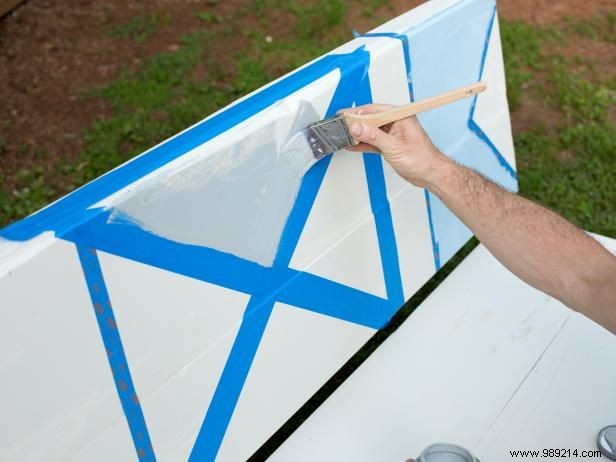 How to paint nautical flags on a bench