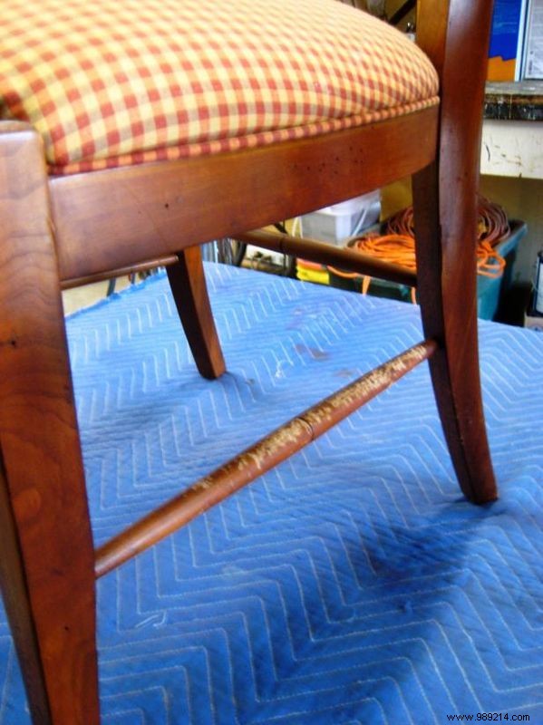 How to repair wooden furniture that has been chewed on by a pet