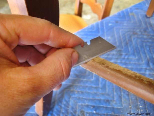 How to repair wooden furniture that has been chewed on by a pet