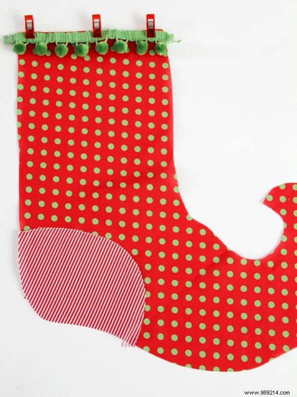 How to sew a Christmas elf stocking