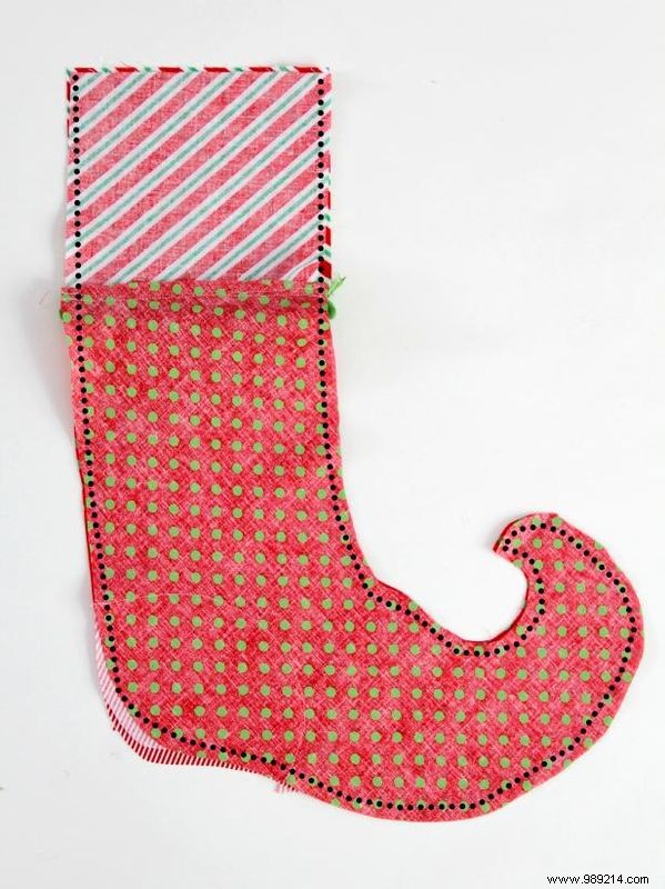 How to sew a Christmas elf stocking