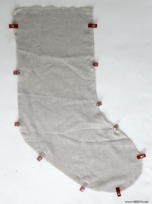 How to sew a Christmas stocking from recycled sweater