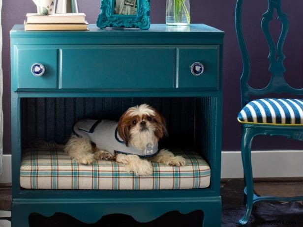 How to turn a dresser into a pet bed and nightstand