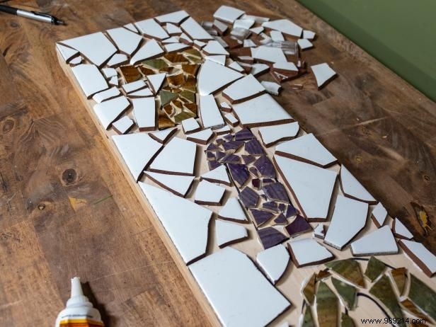 How to turn broken dishes into mosaic house numbers