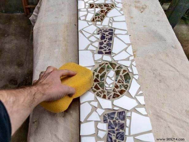 How to turn broken dishes into mosaic house numbers