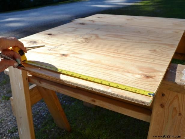 How to turn old furniture into a kids workbench