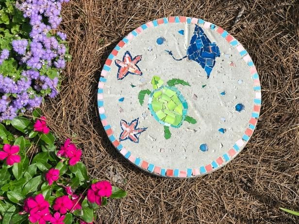 How to turn children s artwork into garden stones