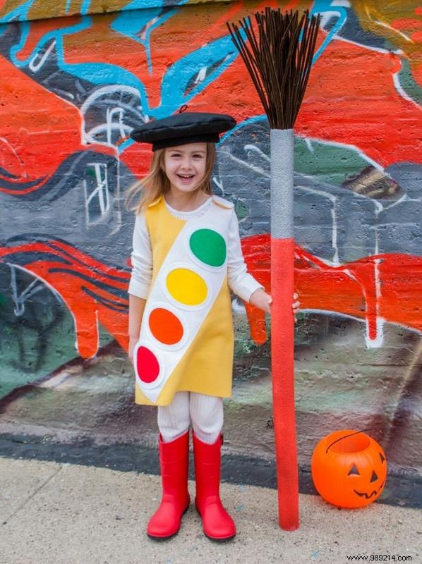 Kids Halloween Costume Watercolor Paint Box