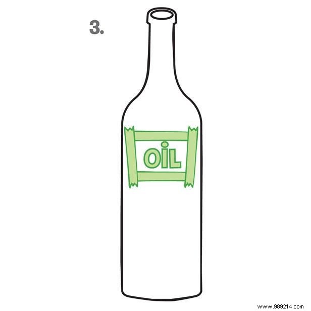 Make engraved oil and vinegar bottles from recycled wine bottles
