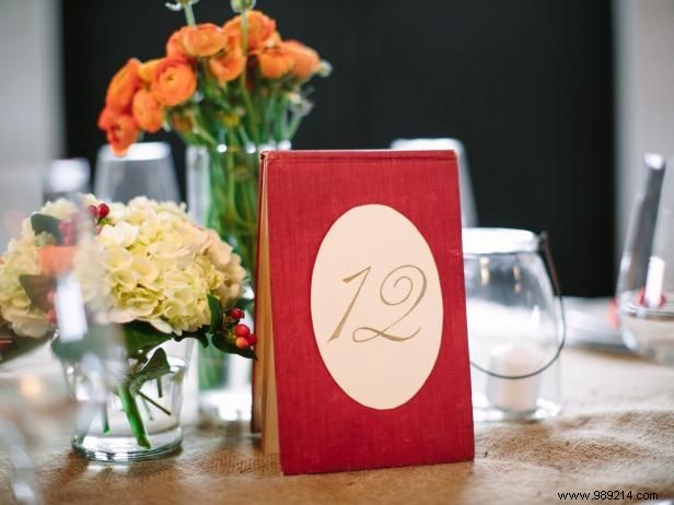 Make Wedding Table Numbers From Old Books