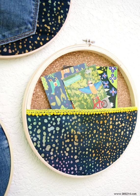 Elegant DIY Storage Solution Embroidery Hoop Wall Pockets