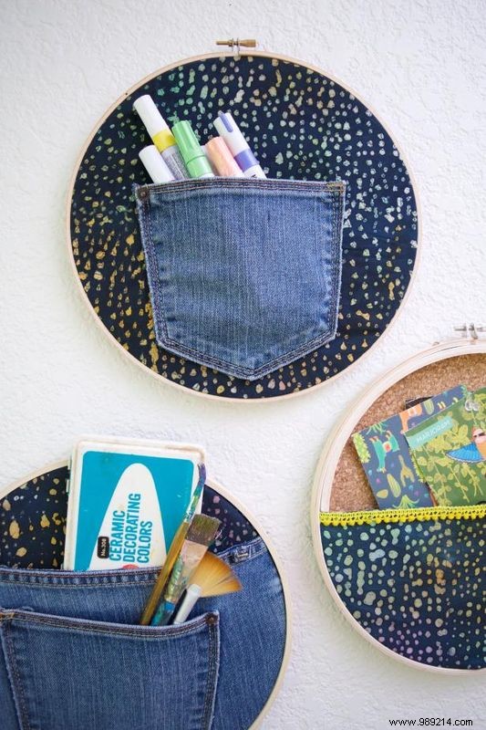 Elegant DIY Storage Solution Embroidery Hoop Wall Pockets